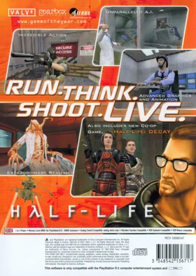 Half-Life box cover back